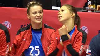 Europeo Femenino Noruega-Dinamarca 2020. 2º Fase 3º Partido Grupo II. Dinamarca vs. Rusia